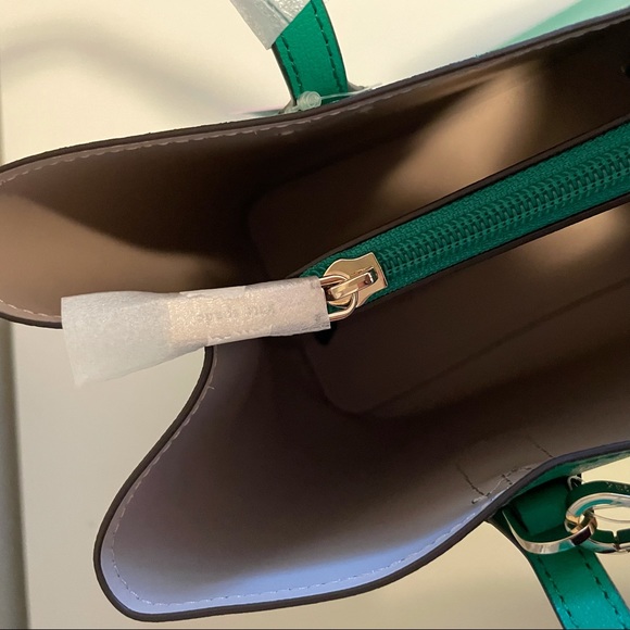 ❌SOLD❌ NWTs Kate Spade Leather Harper Satchel Fall Crossbody Bag Purse Snow Pea - Picture 11 of 15